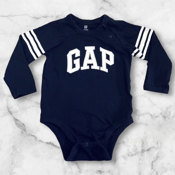 GAP Other - GAP Long Sleeve Logo Bodysuit, Size 18-24M